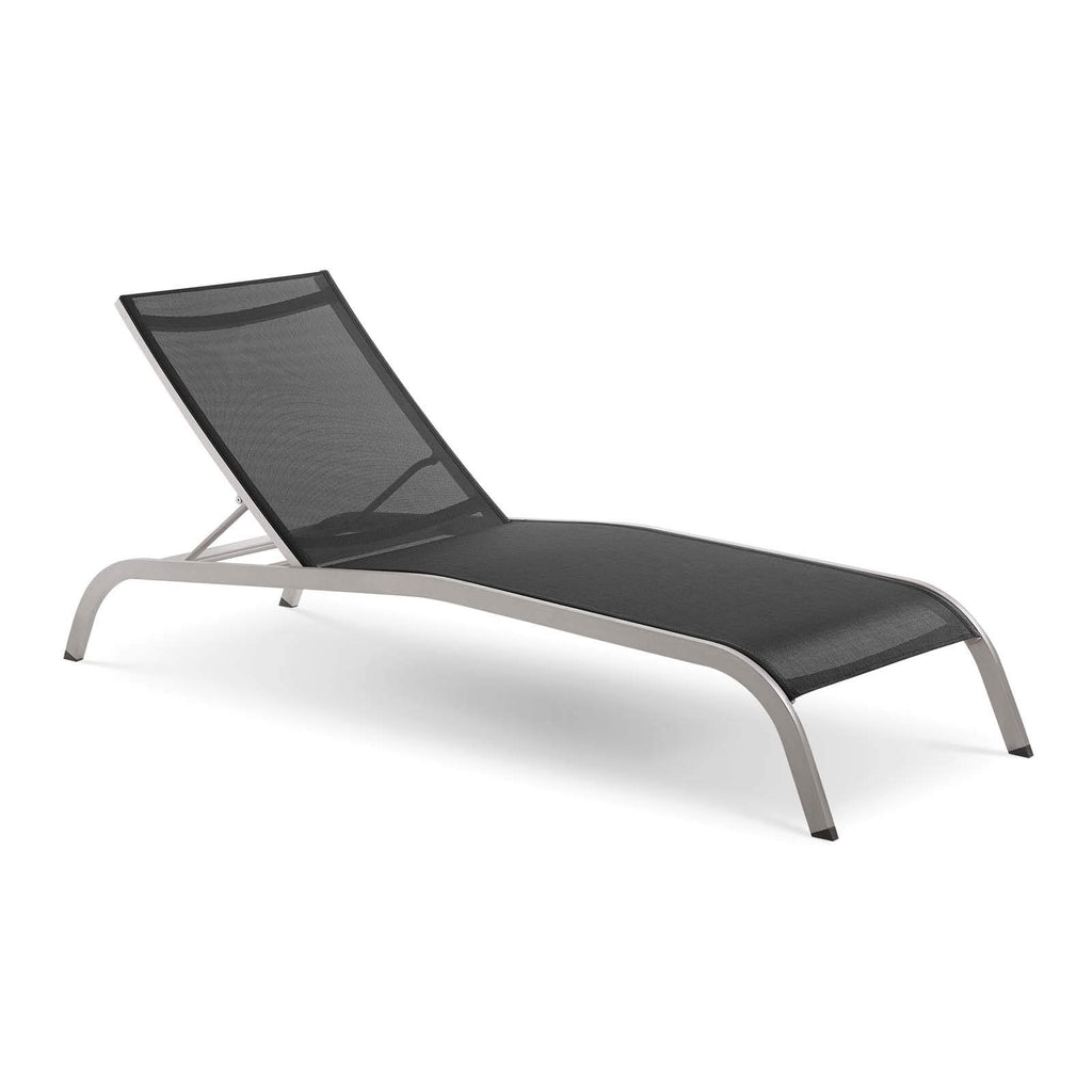Modway Eei-4005-Blk Savannah Chaise Set, Two Lounge Chair, Black