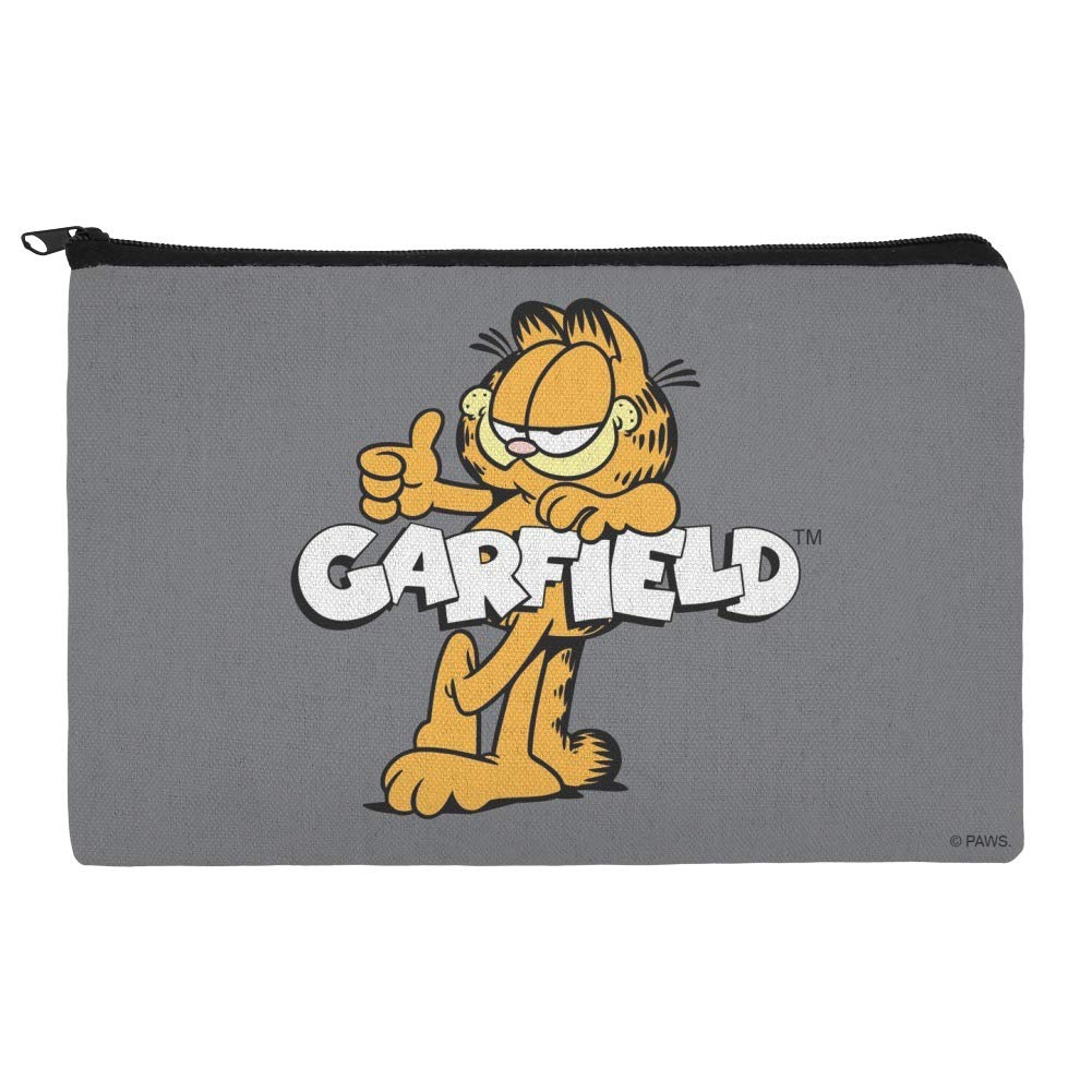 Graphics & More Garfield With Logo Pencil Pen Organizer Zipper Pouch Case