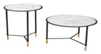 Zuo Set of 2 Davis Coffee Tables Black & White
