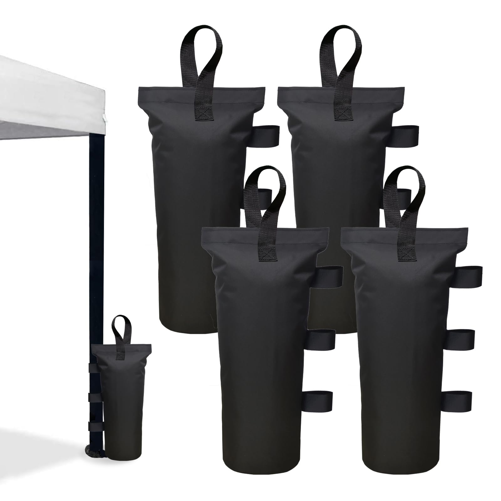 Canopy Weights Set Of 4,Heavy Duty Canopy Weight Bags (120 Lbs) For Ez Pop Up Canopy Tent Outdoor Instant Canopies, Black (Witho