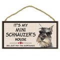 Imagine This Wood Breed Decorative Mortgage Sign, Mini Schnauzer