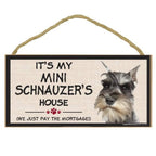 Imagine This Wood Breed Decorative Mortgage Sign, Mini Schnauzer