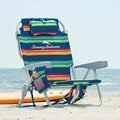 Tommy Bahama 2017 Backpack Cooler Folding Beach Chair (Red White & Blue Stripe)