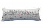 HomeRoots Cream 35' White Seattle Daylight Skyline Lumbar Decorative Pillow