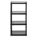 Gracious Living 4 Shelf Fixed Height Solid Light Duty Storage Unit 12 x 24 x 48 Organizer System for Home, Garage, Basement, & L