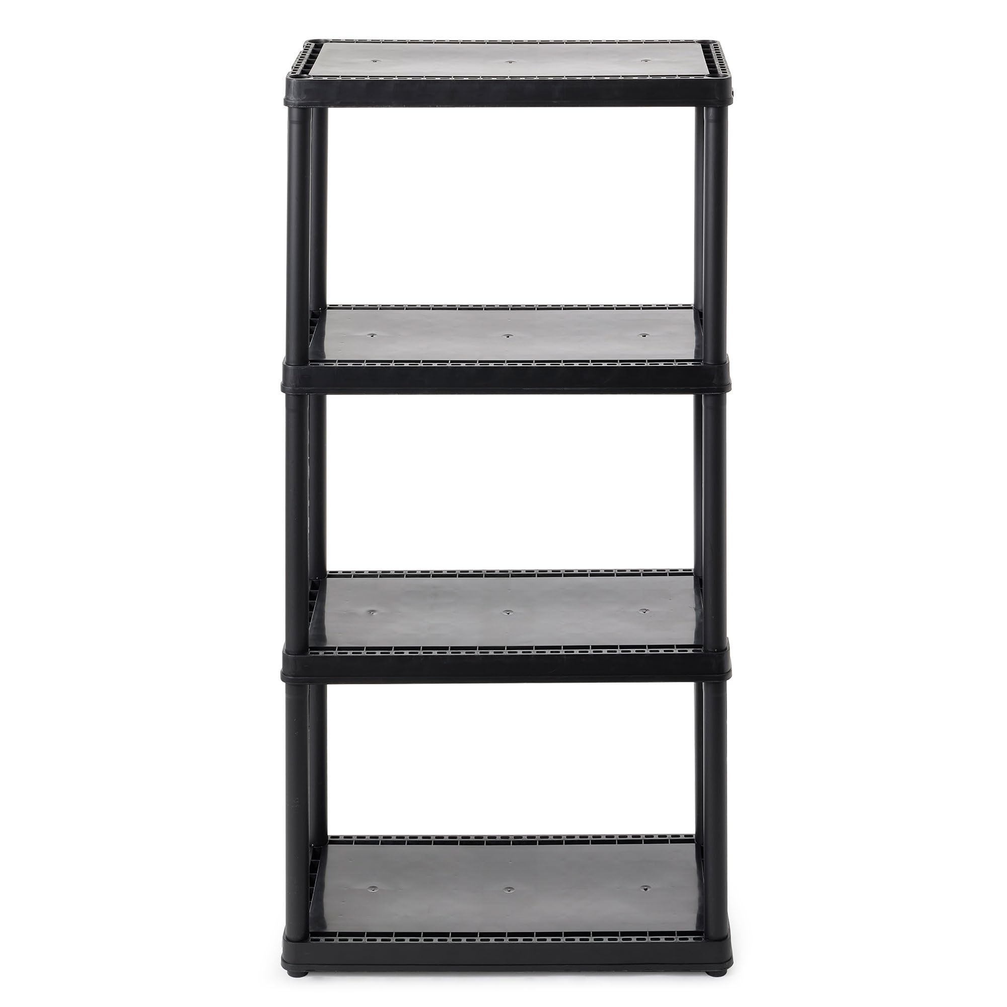 Gracious Living 4 Shelf Fixed Height Solid Light Duty Storage Unit 12 x 24 x 48 Organizer System for Home, Garage, Basement, & L