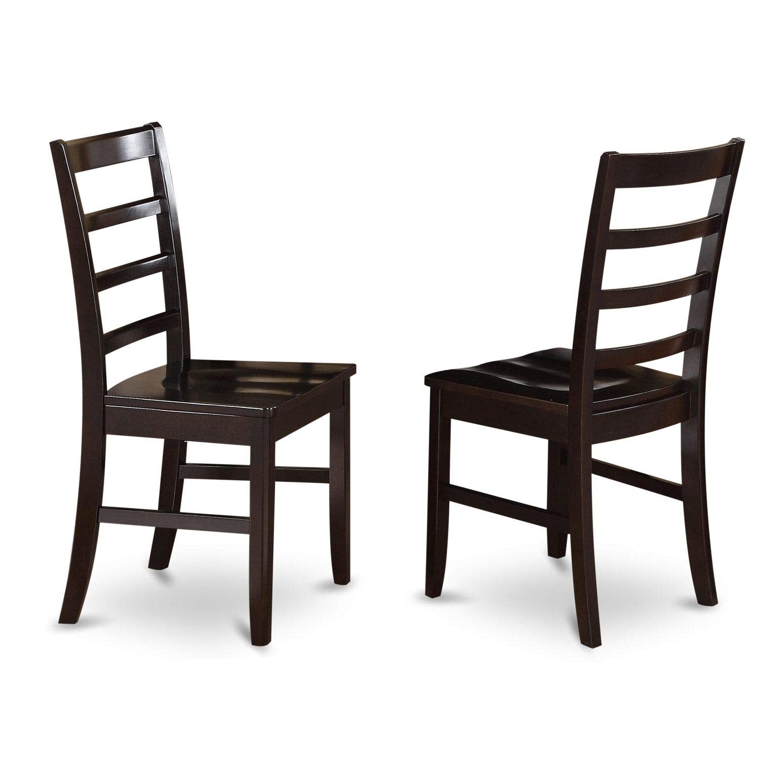 East West Furniture PARF5-CAP-W Parfait 5 Piece Kitchen Set Includes a Square Room Table with Butterfly Leaf and 4 Dining Chairs, 54x54 Inch