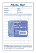 Tops Daily Employee Time And Job Sheet, 6 X 9.5 Inches, 100 Sheets Per Pad, 2 Pads/Pack (30041)