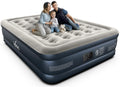 Idoo Queen Air Mattress With Built In Pump, 18 Raised Comfort Blow Up Mattress, Upgraded Four Chamber Airbed, Inflatable Mattres