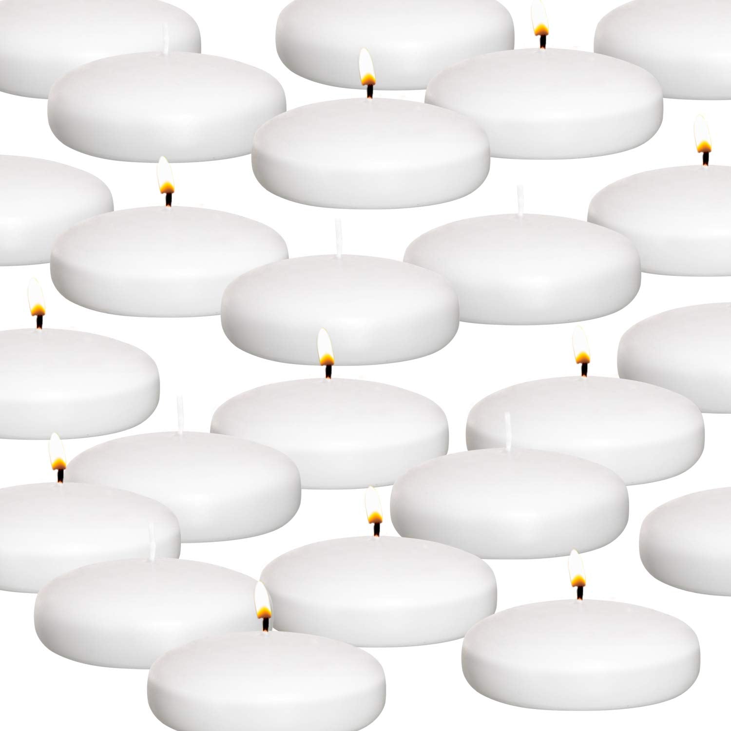 Royal Imports Floating Candles, Unscented Dripless Wax Discs, for Centerpieces, Wedding, Party, Holiday, Made in USA (Pack of 36