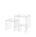 Clear Acrylic Riser Set of 3 (3-Inch, 4-Inch, 5-Inch)