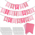 Mooliwe 171 Pcs DIY Custom Banner Kit Make Your Own Customizable Sign for Birthday Wedding Party Decoration Include 20 Paper Pen