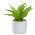 Northlight 8 Green Artificial Aloe Plant in a White Pot