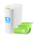 FRESHLIX 5 Gallon Motion Sensor Bathroom Automatic Trash Can with Lid (5 Gallon White)