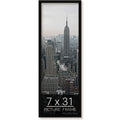 wallsthatspeak 7x31 Black Picture Frame for Puzzles Posters Photos or Artwork