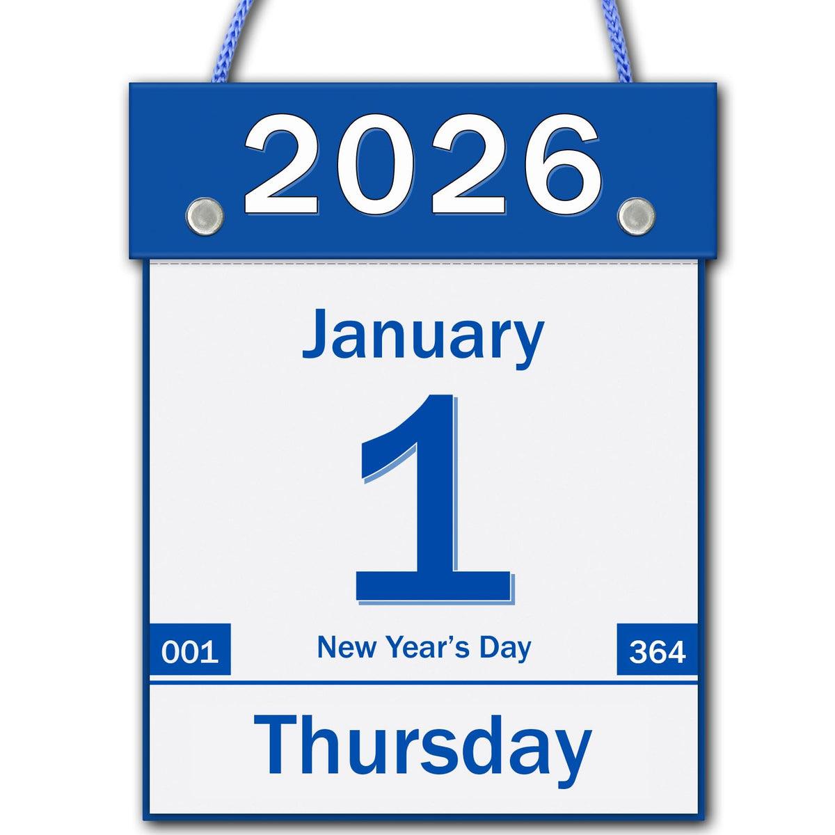 2026 Daily Wall Calendar, Page per Day with Large Clear Dates, Large Print Wall Calendar for Seniors Gift Home Office School Dor