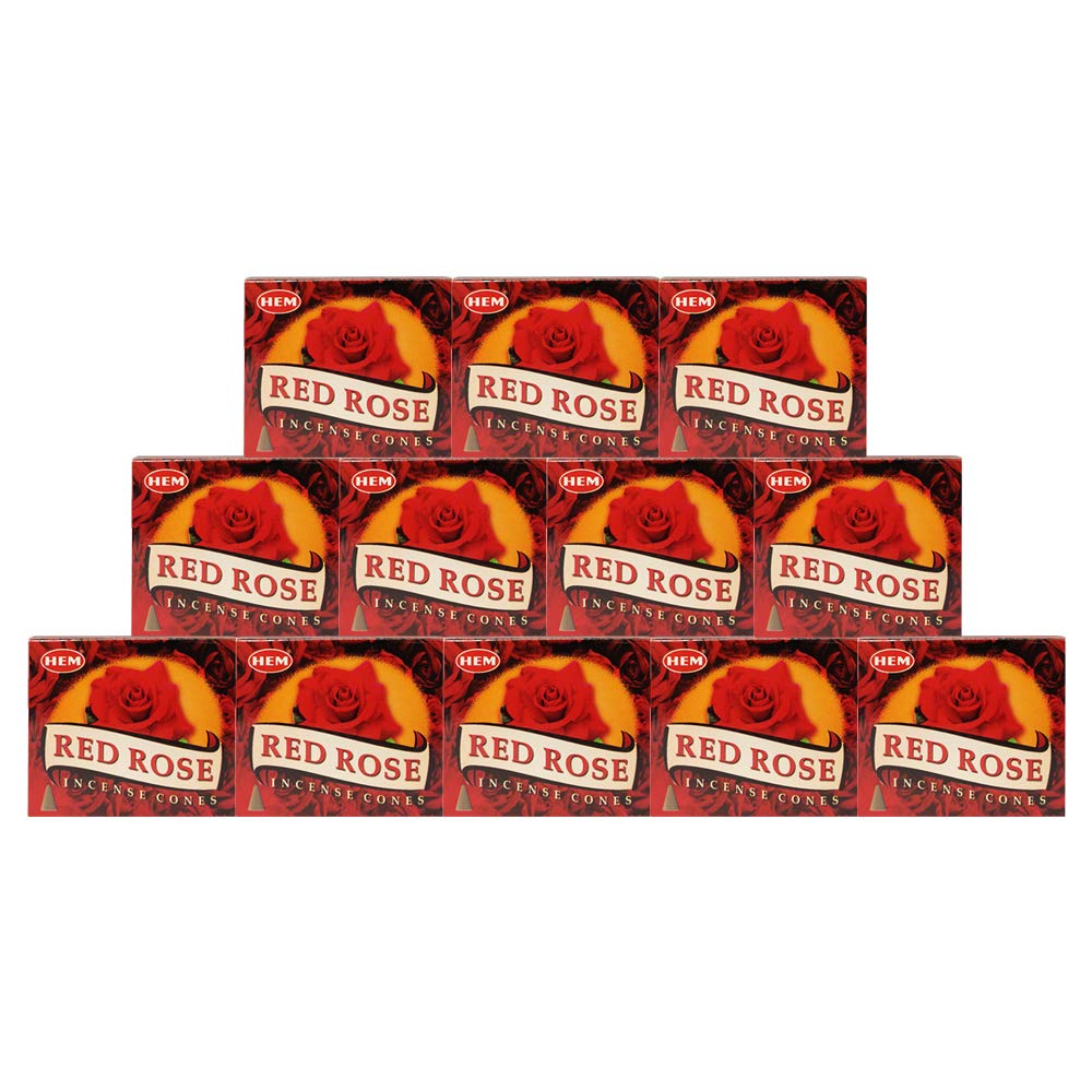 Red Rose Incense Cones And Cone Incense Burner Bundle Insence Insense Hem Incense