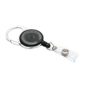 Sicurix Quick Clip Id Badge Reels, Round, Strap, 1 Each, Smoke (Bundle Of 12)