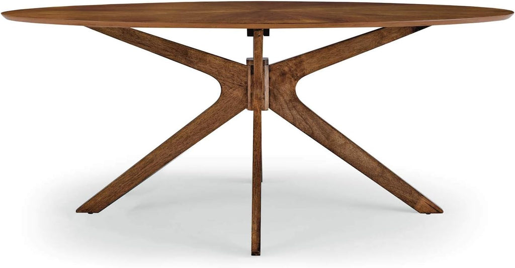 Crossroads 71 Oval Wood Dining Table