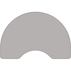 Flash Furniture Wren 48''W x 72''L Kidney Grey HP Laminate Activity Table - Standard Height Adjustable Legs