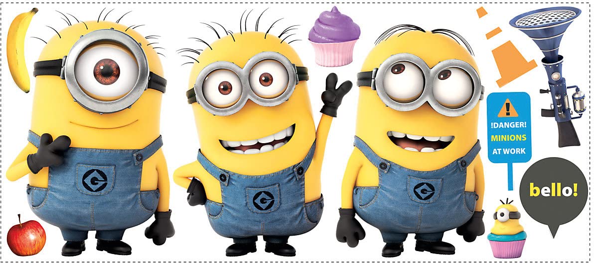 Minions RMK2080SCS Wall Decal, Despicable Me 2