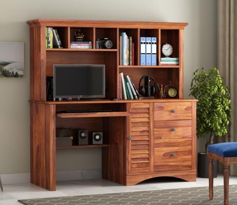 Cobra Craft Study Table For Adults, Sheesham Wood Study Table For Students Writing Table Computer Desk For Office, Home And Livi