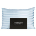 Fishers Finery 30Mm 100% Pure Mulberry Silk Pillowcase, Good Housekeeping Quality Tested (Blue Stripe, King)