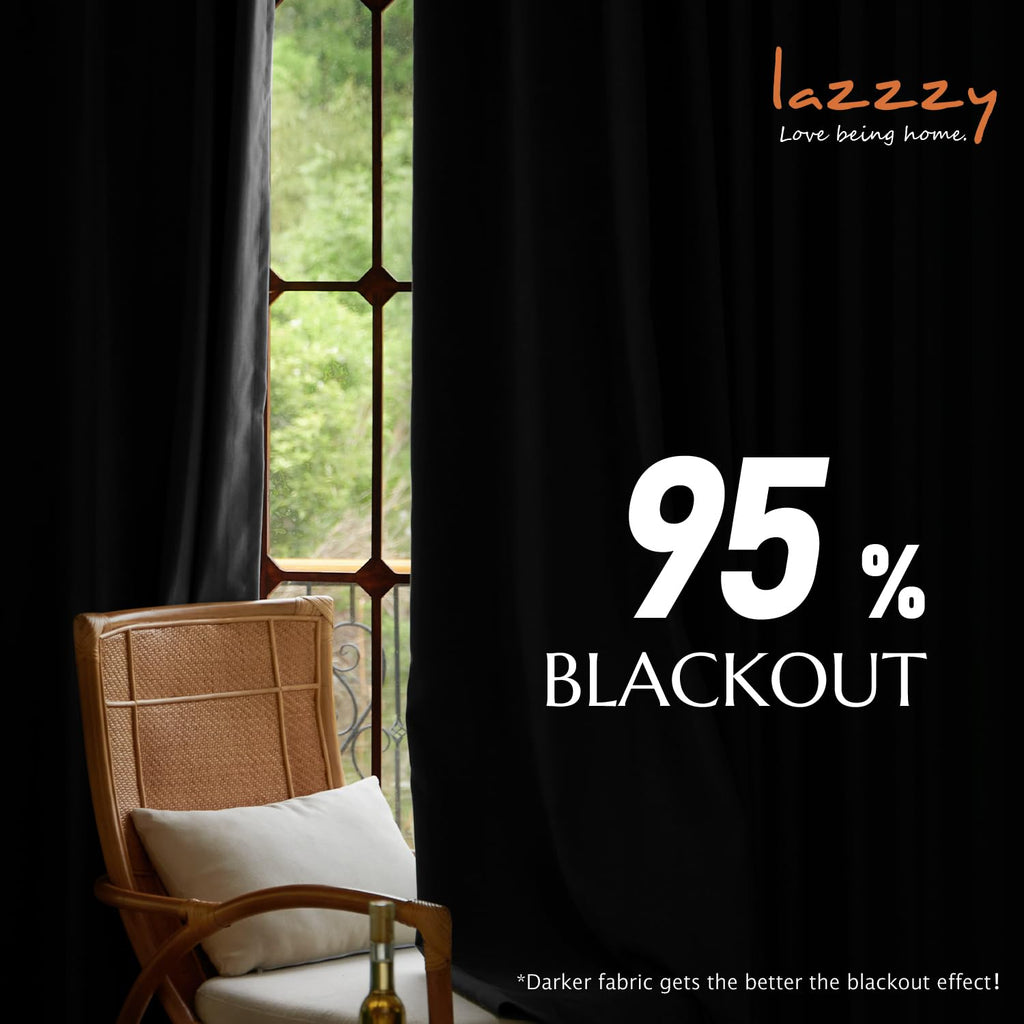 Lazzzy Velvet Black Curtains 72 Inches Long Thermal Insulated Drapes For Bedroom Living Room Darkening Window Treatments Rod Pocket 2 Panels