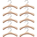 iplusmile Wooden Dolls Clothes Hanger: 10Pcs Mini Doll Clothes Hanger - Miniature Clothes Hangers Wardrobe Furniture Accessories