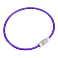 Uxcell Wire Keychain 150Mm Length Key Ring Loop Cable For Handbag Lanyard Zipper, Pvc Coated Stainless Steel, Purple, Pack Of 8