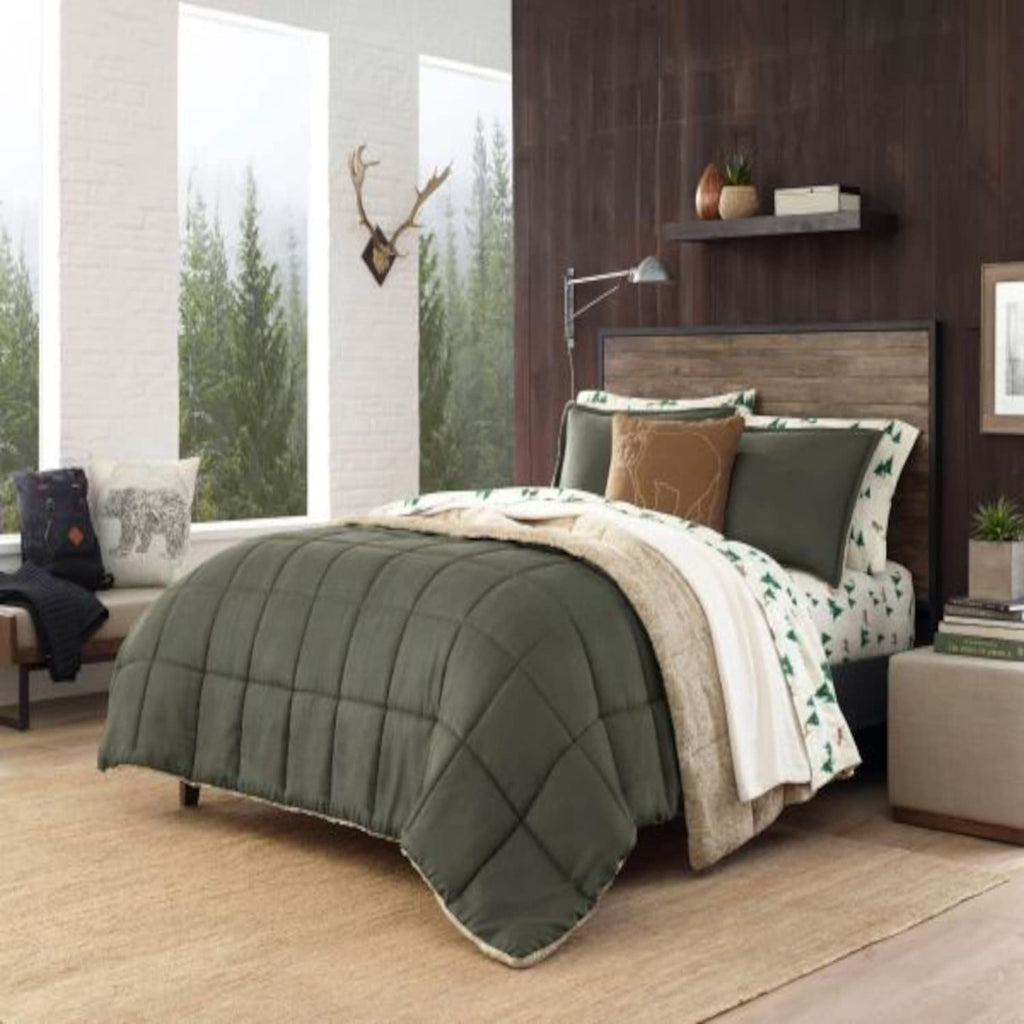 Eddie Bauer - King Sheets, Cotton Flannel Bedding Set, Brushed For Extra Softness, Cozy Home Decor (Deer Hollow, King)