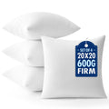 MIULEE Throw Pillows Inserts, Pack of 4 20x20 Inch 100% Virgin Fiber Filling Bed Couch Pillows