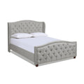 Jennifer Taylor Home Fontana Wingback Upholstered Platform Bed Frame Queen