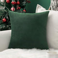 Miulee Christmas Velvet Soft Soild Decorative Square Throw Pillow Cover Cushion Case For Sofa Bedroom Car 18 X 18 Inch 45 X 45 Cm