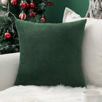 Miulee Christmas Velvet Soft Soild Decorative Square Throw Pillow Cover Cushion Case For Sofa Bedroom Car 18 X 18 Inch 45 X 45 Cm