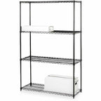 Lorell 70060 Starter Shelving Unit,4 Shelves/4 Posts,36-Inch X18-Inch X72-Inch,Black
