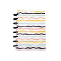 Talia Discbound Notebooks, Planner, Customizable, (Colorful Stripes W/Black Discs, Junior 18636 (5.5In X 8.5In))