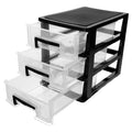 BESPORTBLE ThreeLayer Plastic Drawer Storage Cabinet Portable Organizer for Home Office Desk MultiDeck Storage Box with PullO