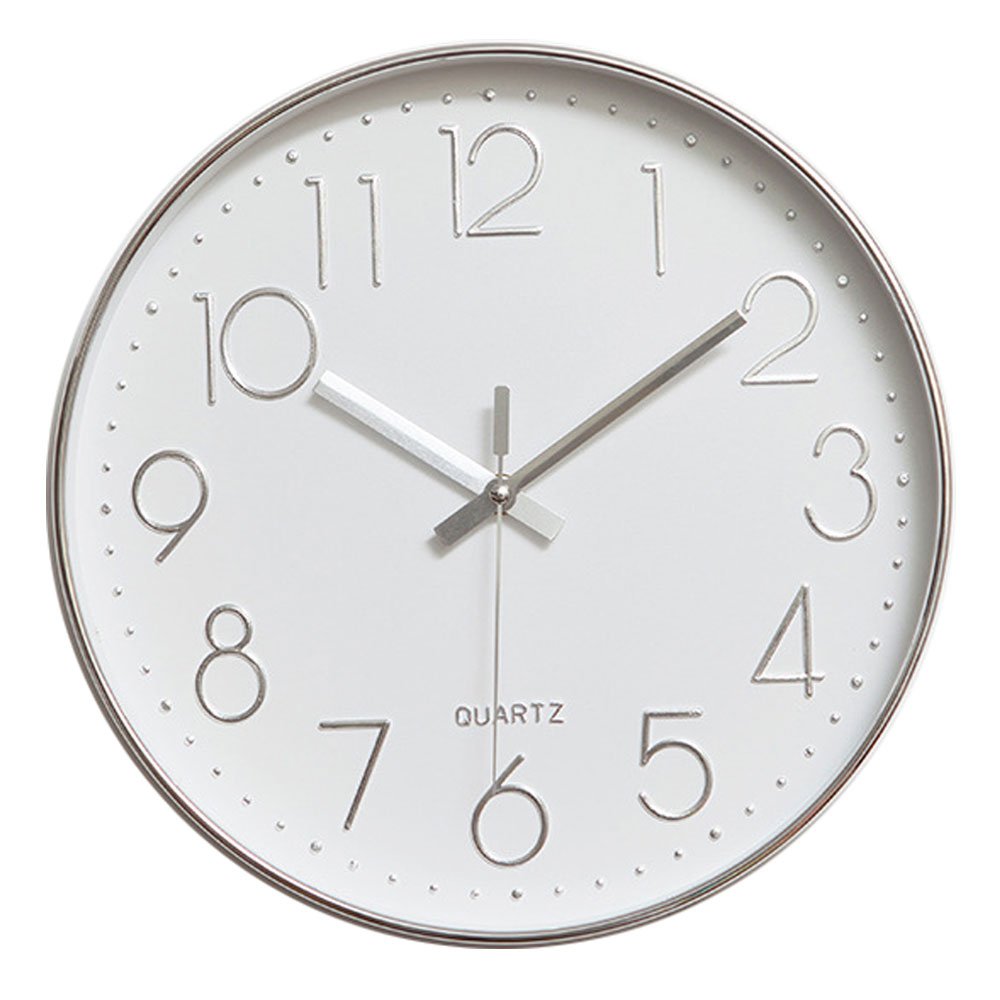 jomparis Modern 12 Battery Operated Non-Ticking Silent Sweep Movement Wall Clock Decorative for Office,Kitchen, Living Room, Bed