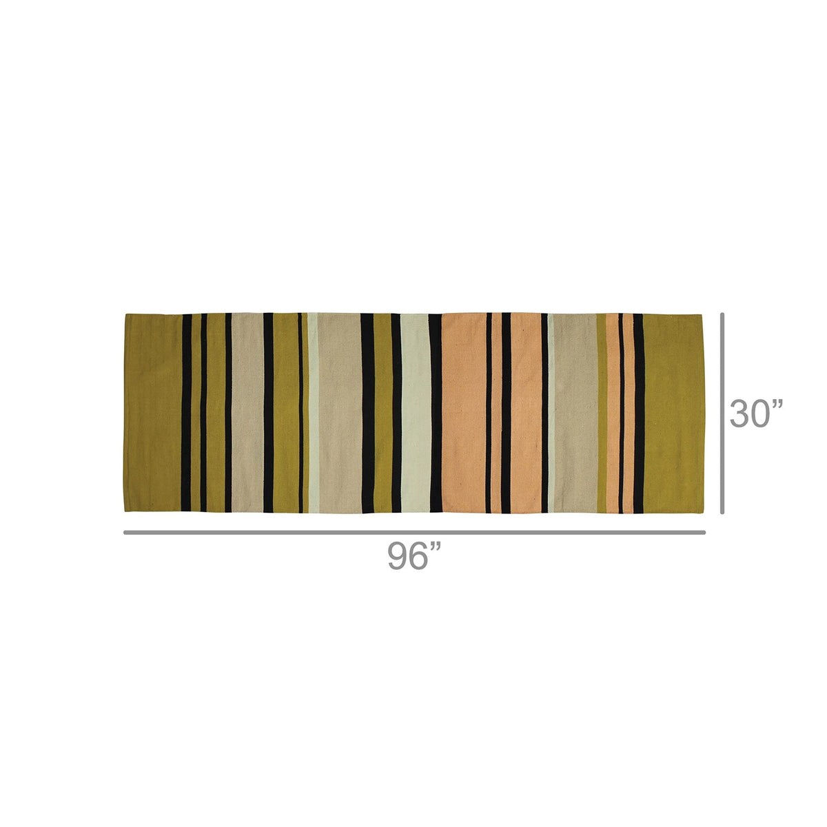 HomeRoots 3' X 8' Multicolored Stripes Runner Rug