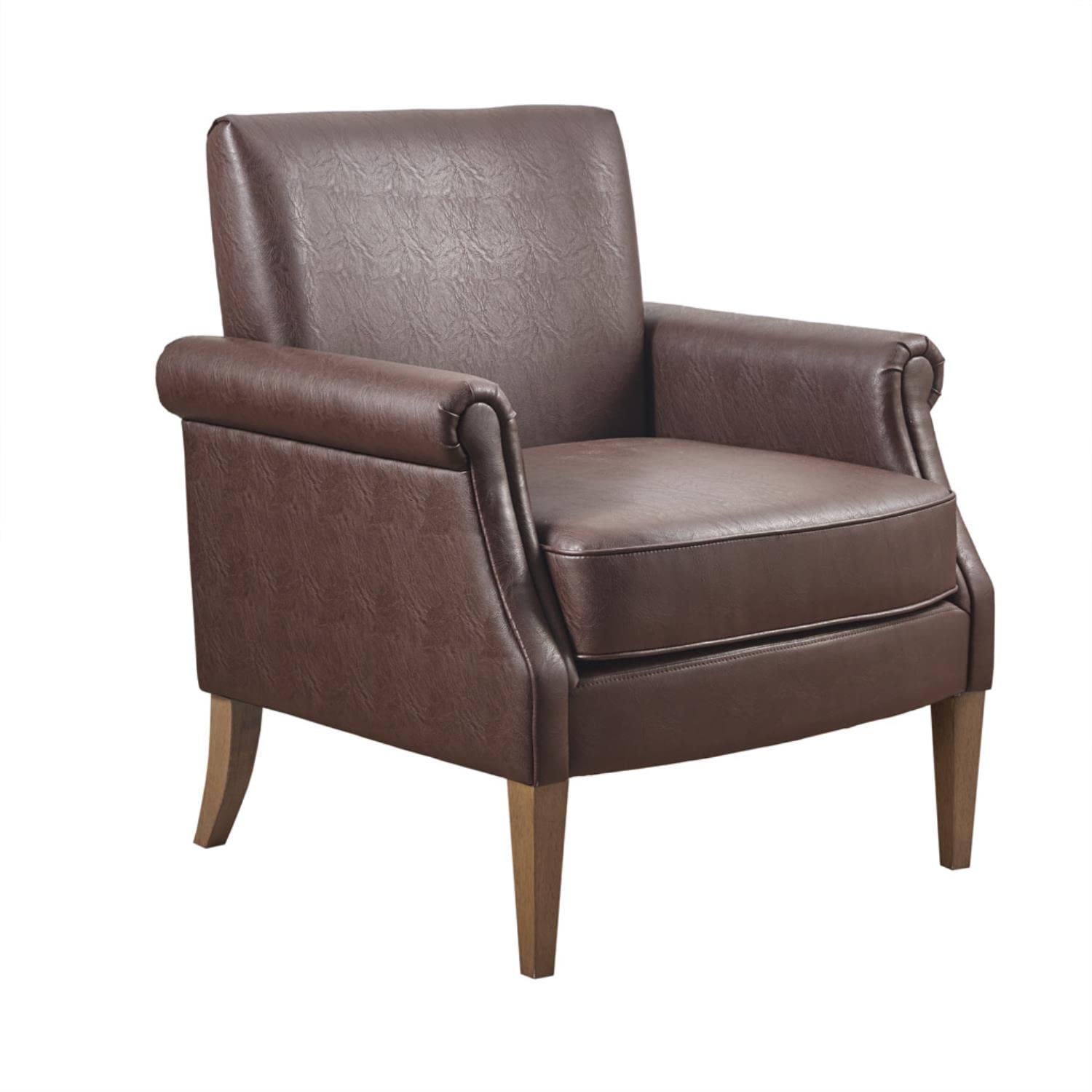 Madison Park Faux Leather Accent Arm Chair MP100-1225