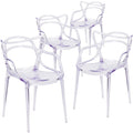 4 Pk. Nesting Series Transparent Stacking Side Chair