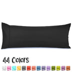 Nestl Body Pillow Cover - Soft Body Pillow Pillowcase - Lightweight Black Pillowcase - Microfiber Body Pillow Case Cover - 20X54 Inches - Envelope Closure