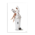 Stupell Industries Chic Fashion Coffee and Purse Female Robe Pose, Designed by Ziwei Li Art, 13 x 19, Wall Plaque