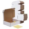 Rlavbl 10X8X3 Shipping Boxes Set Of 25, White Corrugated Cardboard Box For Packing, Mailing, Business