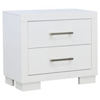 Coaster Furniture Jessica Modern 2 Drawer Nightstand Bedroom Bedside Table Storage Drawers White 202992