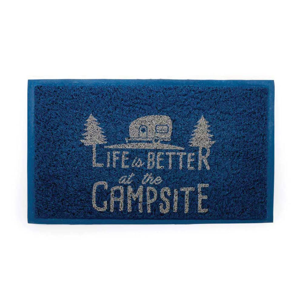 Camco Life Is Better At The Campsite Outdoor  Indoor Welcome Mat - Weather And Doormat Traps Dirt And Liquid Spongey Comfortable