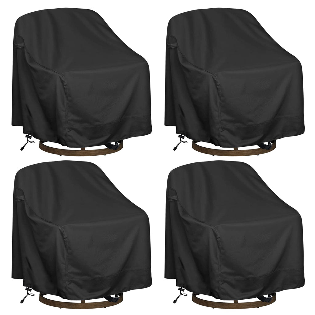 Outdoor Swivel Lounge Chair Cover 4 Pack,Waterproof Heavy Duty Outdoor Chair Covers, (39' W X 37' D X 38' H) Patio Furniture Cover For Swivel Patio Lounge Chair