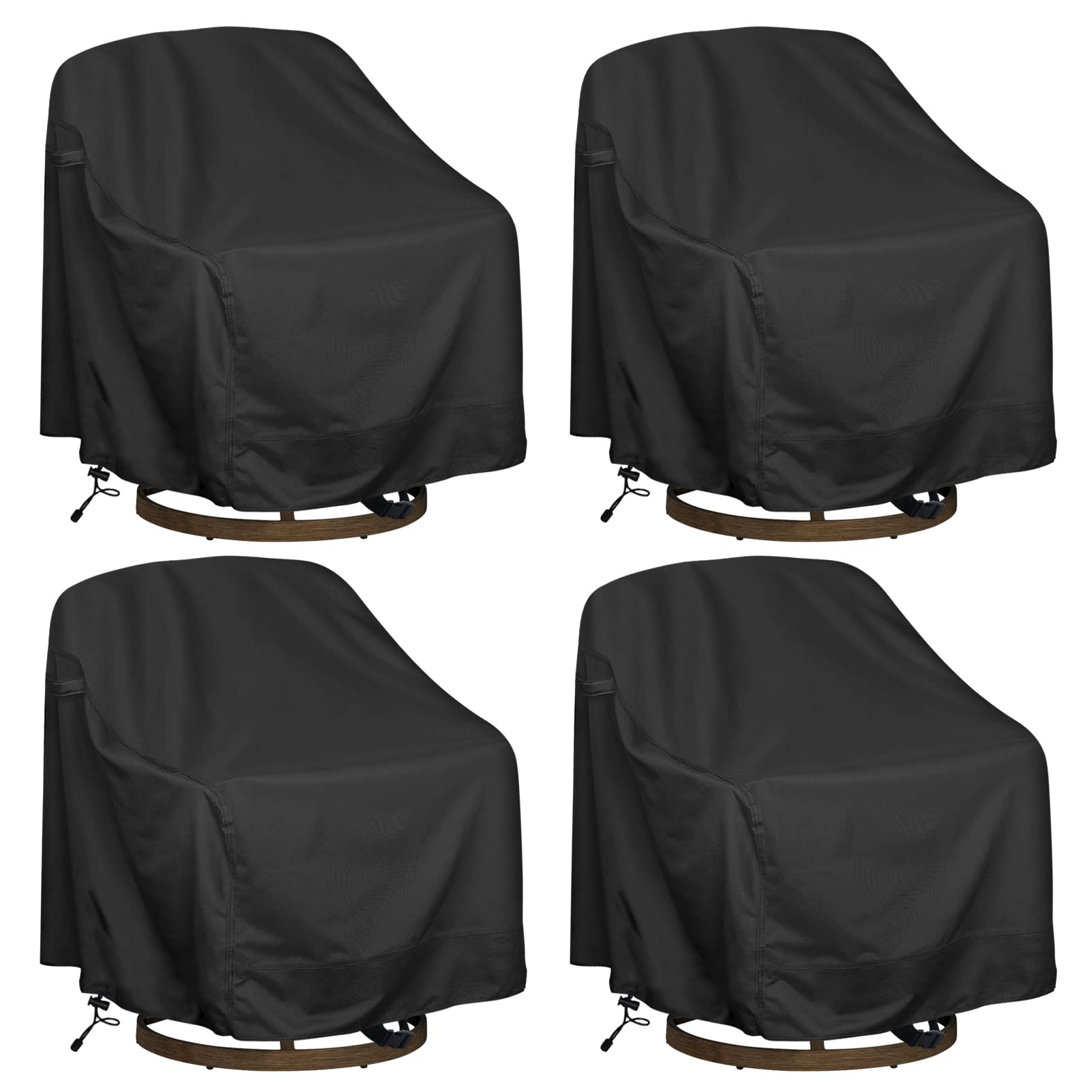 Outdoor Swivel Lounge Chair Cover 4 Pack,Waterproof Heavy Duty Outdoor Chair Covers, (39' W X 37' D X 38' H) Patio Furniture Cover For Swivel Patio Lounge Chair