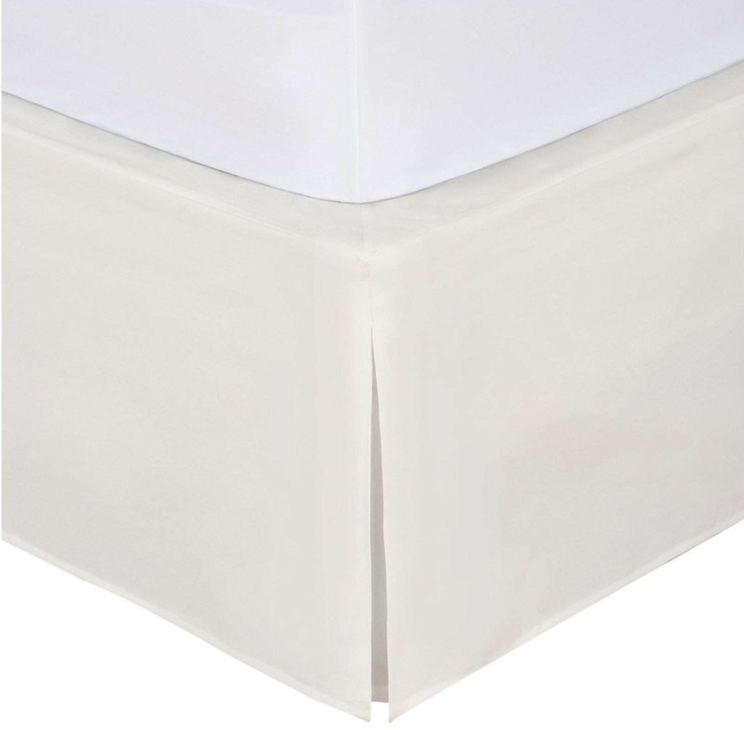Mk Collection Solid Pleated Bed Skirt (Beige, Full)